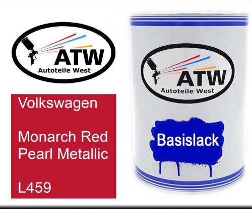 Volkswagen, Monarch Red Pearl Metallic, L459: 500ml Lackdose, von ATW Autoteile West.